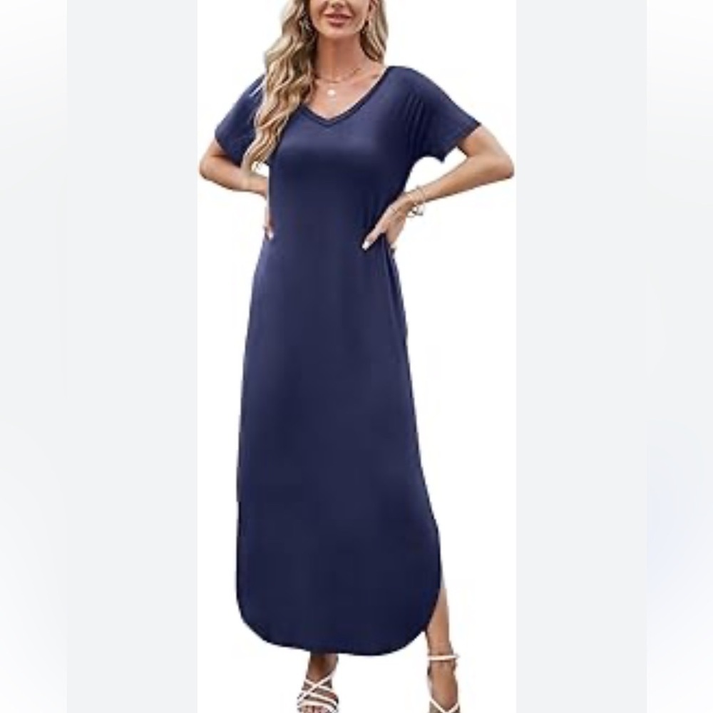 Huskary summer Maxi Dress Sz M with pockets NWOT